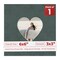 Dark Grey Suede Mat Board for 6x6 Frames - Heart Opening for 3x3 Photos